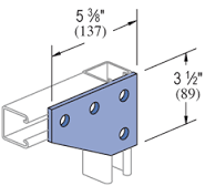 4 Hole Flat Corner Stainless SS - Click Image to Close